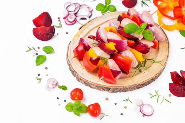 Platou culinar cu ingrediente colorate